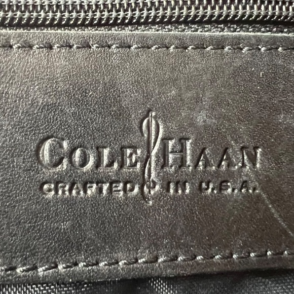 Cole Haan Black Leather unisex backpack - Picture 3 of 3